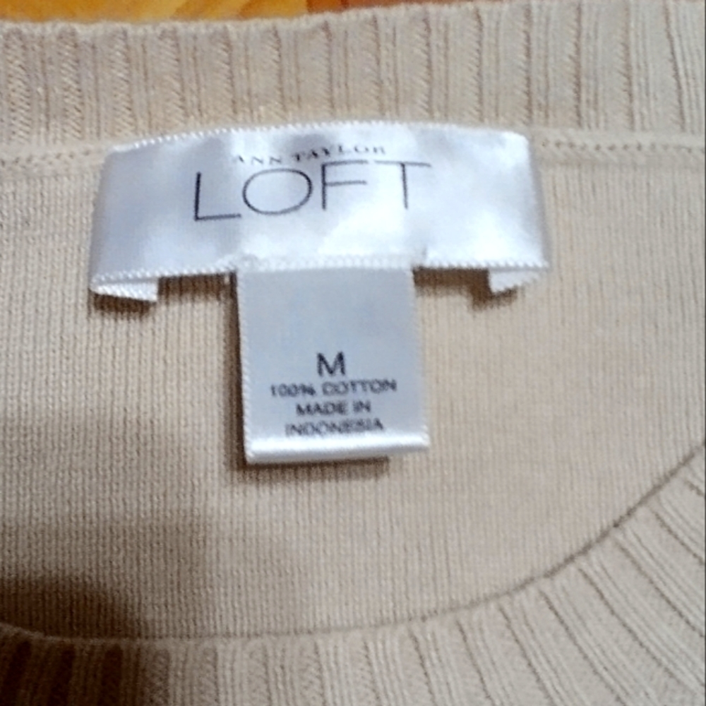 Ann Taylor Loft Knit Sweater Beige